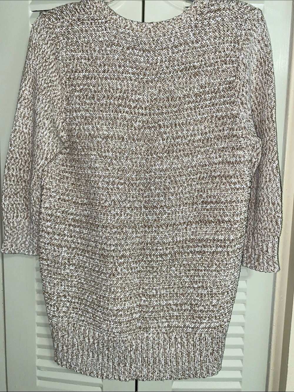L.L. Bean • Marled • Oatmeal • High-Low • Side Slit • Crewneck Sweater • Large - Picture 5 of 5
